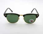 Ray-Ban Sunglasses RB3016 Clubmaster Classic Polished Black & Gold Frame 51mm