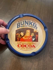 VNT Bunkel Brothers Breakfast cocoa 8" Litho ashtray England Collectible A+