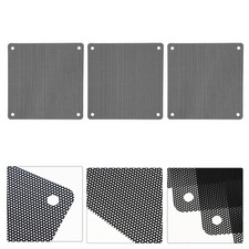 12Pcs Pc Fan Dust Proof Mesh Covers Durable Reusable Fan Grill Filter Black