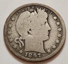 1897 O Barber Quarter 25c 90% Silver (BQ10)