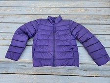 The Children's Place Girls Purple Puffer Jacket, Full Zip, Size L/G 10/12