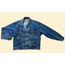 WRANGLER Hero Vintage Denim Jean Jacket, Trucker Style Size: L