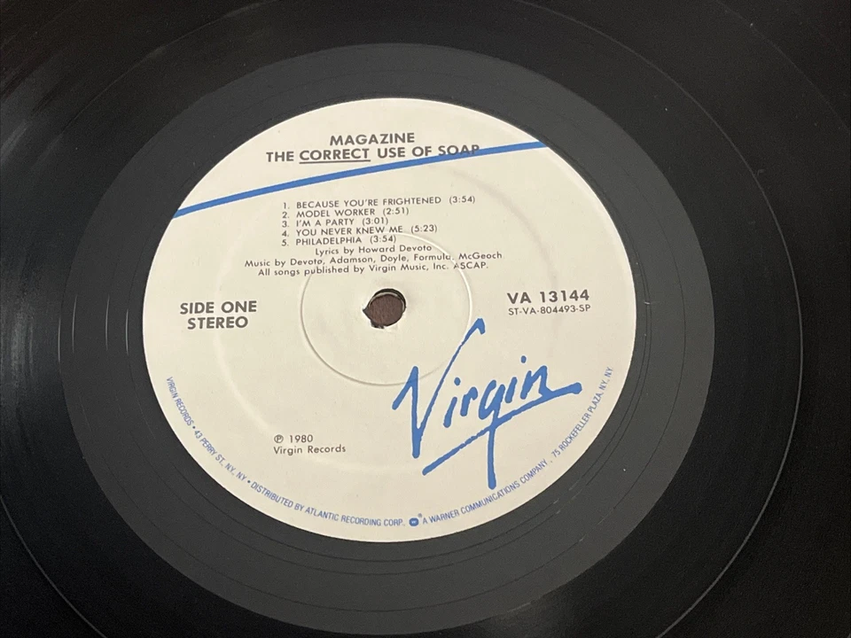 MAGAZINE 1980 US VIRGIN PROMO LP THE CORRECT USE OF SOAP TIMER SHEET UNPLAYED - Image 2 of 4