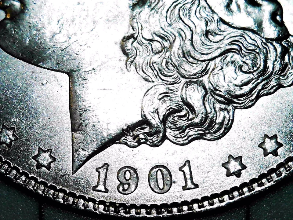 1901-O Morgan Silver Dollar - VERY NICE UNCIRCULATED COIN - Lustrous Example! - Image 3 of 4