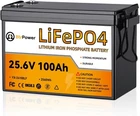 24V 100Ah LiFePO4 Lithium Battery for RV Marine Solar Panels System 100A BMS