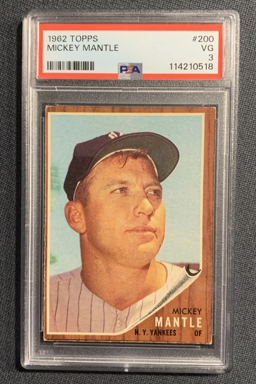 Deal for 1962 Topps Mickey Mantle #200 PSA 3 Yankees