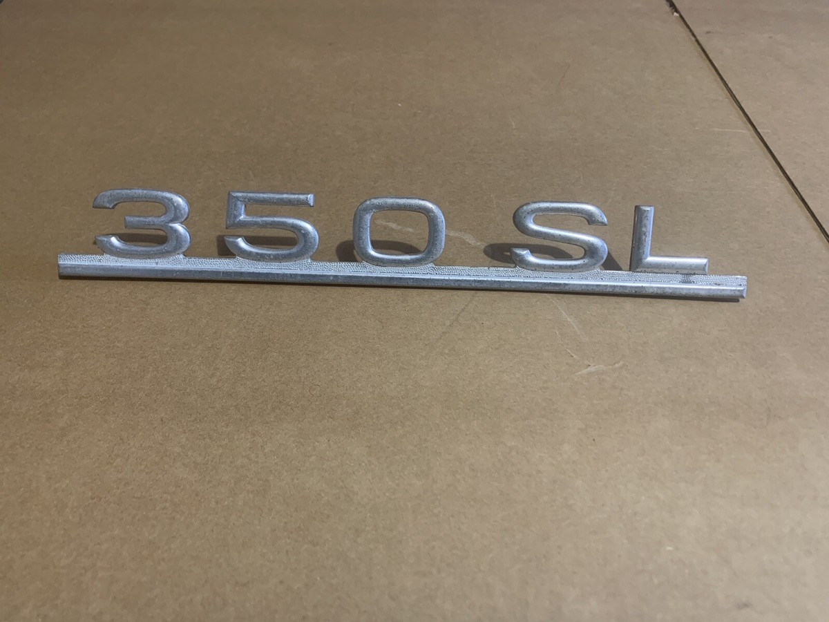Vintage Mercedes 350sl Trunk Lid Emblem Badge Name Molding