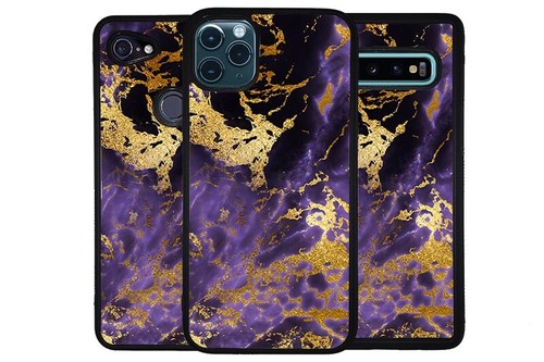 Purple and Gold Marble Gold Foil Maroon Phone Case for Apple Samsung LG Google
