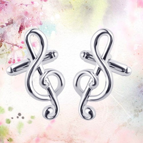 Note musicali musicista regali camicia polsini uomo manica gemelli bottoni cover - Foto 6 di 11
