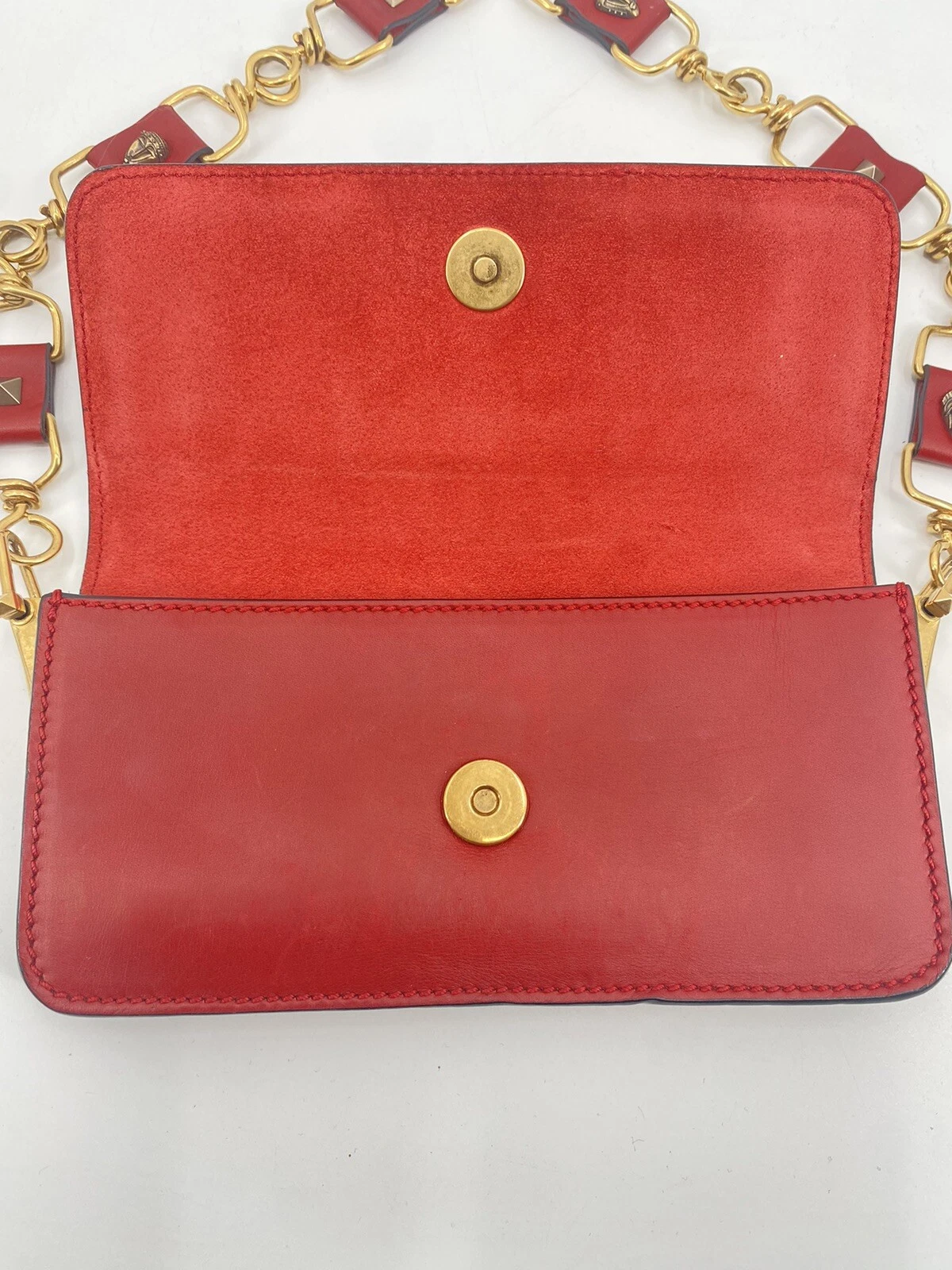 Borsa Valentino rossa maschera africana borsetta pelle RARA passerella piccola pochette