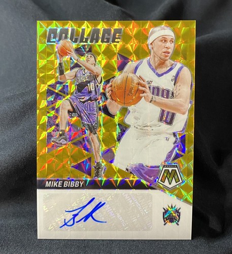 2023-24 Mosaic MIKE BIBBY Auto /10 GOLD Mosaic PRIZM🔥Collage Signatures MINT 👌