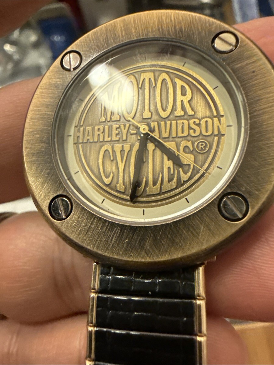 Harley Davidson Men's Watch swiss parts Brass tone with black/gold