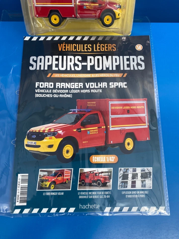 Pompieri 1/43 N°58 FORD RANGER VDLHR SPAC Veicolo ( BOUCHE-DU-RHONE ) NUOVO - Immagine 2 di 4