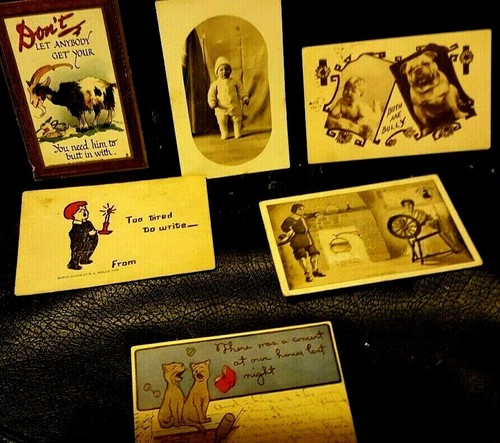 1910 postcards, humor