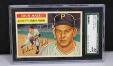 1956 Topps #331 Dick Hall Pittsburgh Pirates Baseball Card SGC 8 NM/MT (21406)