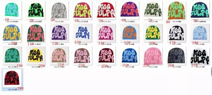 MEA Culpa Beanie For Women Y2K Breast Cancer Beanies Bonnet