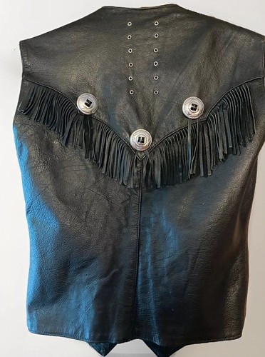 VINTAGE ASCOT WESTERN WEAR LEDER FRANSEN WESTE GR. L BIKER MODE - Bild 2 von 11