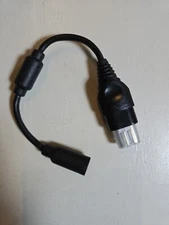 Vintage OEM Original Microsoft xBox Breakaway Adapter Cable Dongle Black Plug