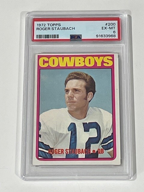 1972 Topps Roger Staubach Rookie #200 Dallas Cowboys  PSA 6  *SHARP*