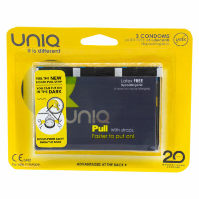 Uniq Pull Kondome Mit Streifen Latexfrei Ultra Sensitiv Stark Kondome Box 3