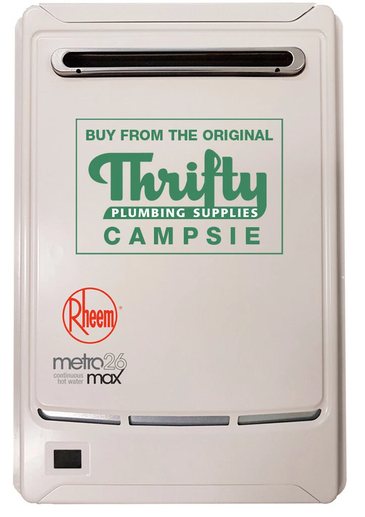 Rheem Metro 26L Natural Gas Continuous Flow Hot Water Heater 50ºC or 60ºC |  eBay