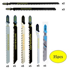35PCS Jig Saw Jigsaw Blades Set Metal Wood Plastic Cutter Blades T-Shank Tools