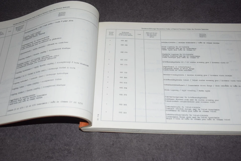 Ersatzteilliste Ersatzteilekatalog Mercedes Dieselmotor OM 346 1970 - Bild 2 von 4