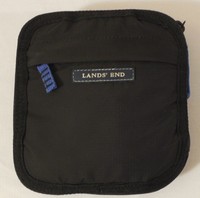 Lands End Foldable Packable Tote, Black, Rare 195760 - Lands End Foldable Packable Tote, Black, Rare 195760 -