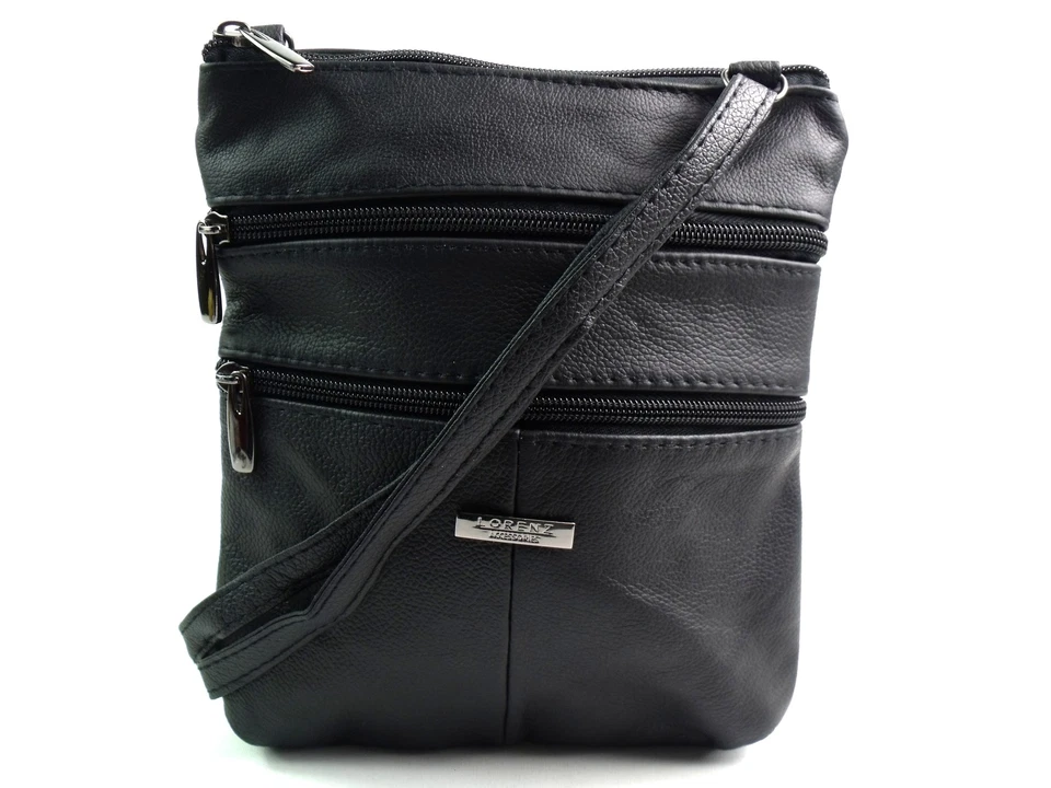 LADIES GIRLS NEW GENUINE LEATHER CROSSOVER BODY BAG SHOULDER BAG PURSE SATCHEL  - Image 4 of 4