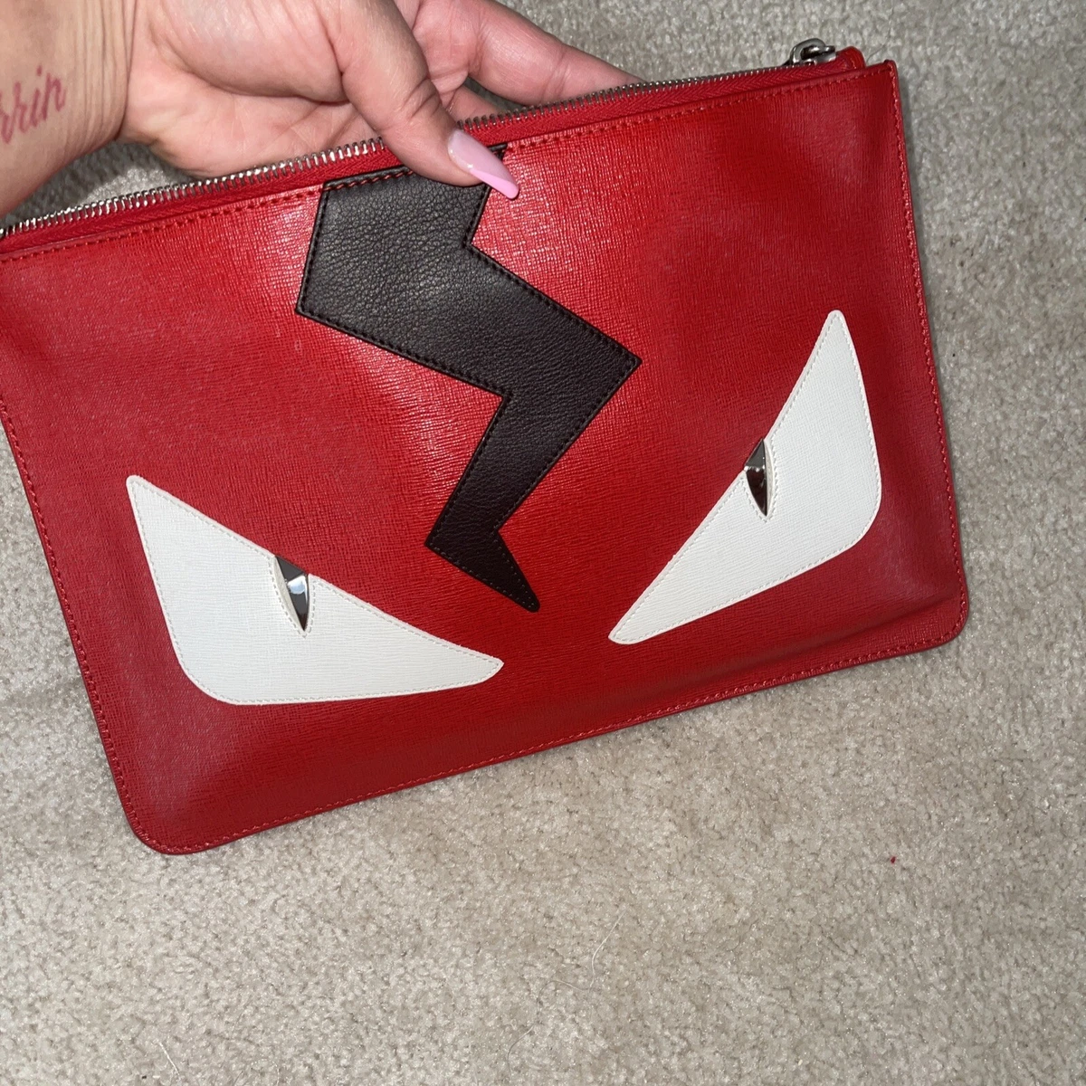 Fendi red clutch top