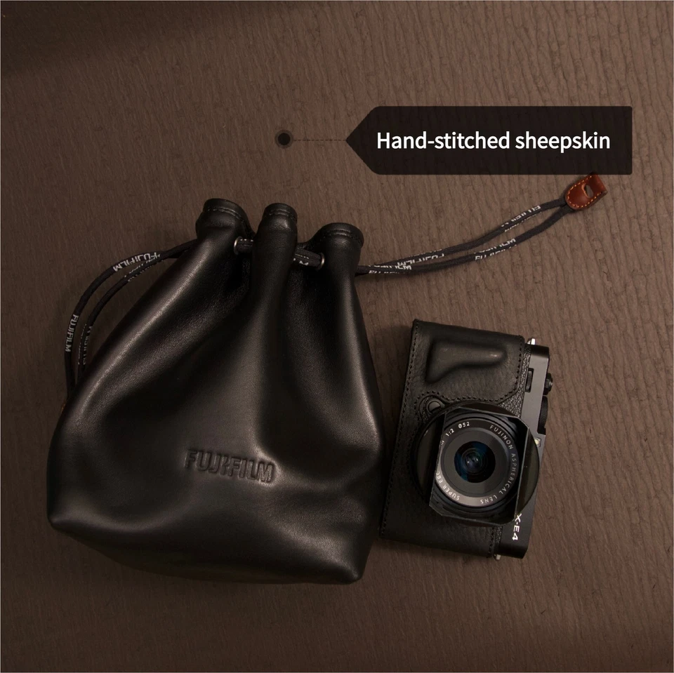 Funda de cuero genuino hecha a mano para cámara para Fujifilm XT10/XT20/XT4/X100V Foto 2 de 4