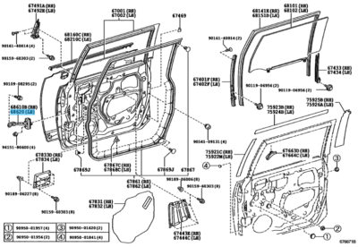 TOYOTA FJ CRUISER 07-14 4RUNNER 03-09 Genuine Front Door Check