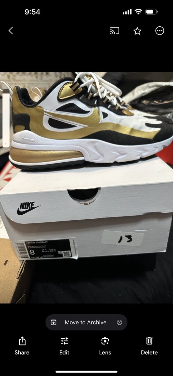 nike air max 270 react university gold