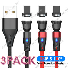 360  Fast Charging Cable USB Magnetic Charger Cord For iPhone 14 13 12 11 8 7 XR