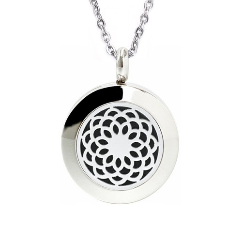 Collar Colgante Aroma Acero Inoxidable 20mm Perfume Aceite Esencial Difusor - Imagen 30 de 93