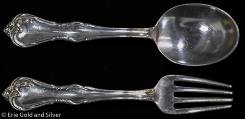 Rose Cascade by Reed Barton Sterling Silver Baby Fork & Spoon Set