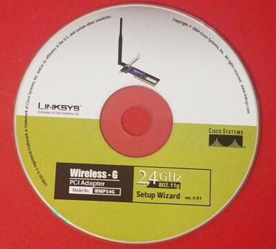       Driver Disc Linksys Wireless G PCI Adapter WMP54G Setup Wizard CD