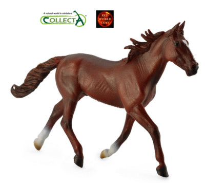 Standardbred Pacer Chestnut Hengst Pferd Modell Spielzeug Figur CollectA 88644 Neu