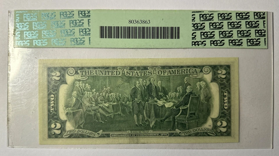 1976 Fr 1935-B* $2 PCGS 67PPQ Star Note - Image 2 of 2