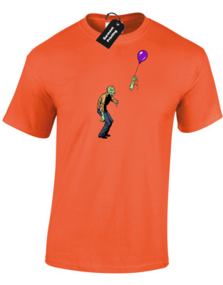 ZOMBIE BALLOON MENS T SHIRT COOL JOKE BANKSY FASHION DESIGN WALKING DEAD FUNNY