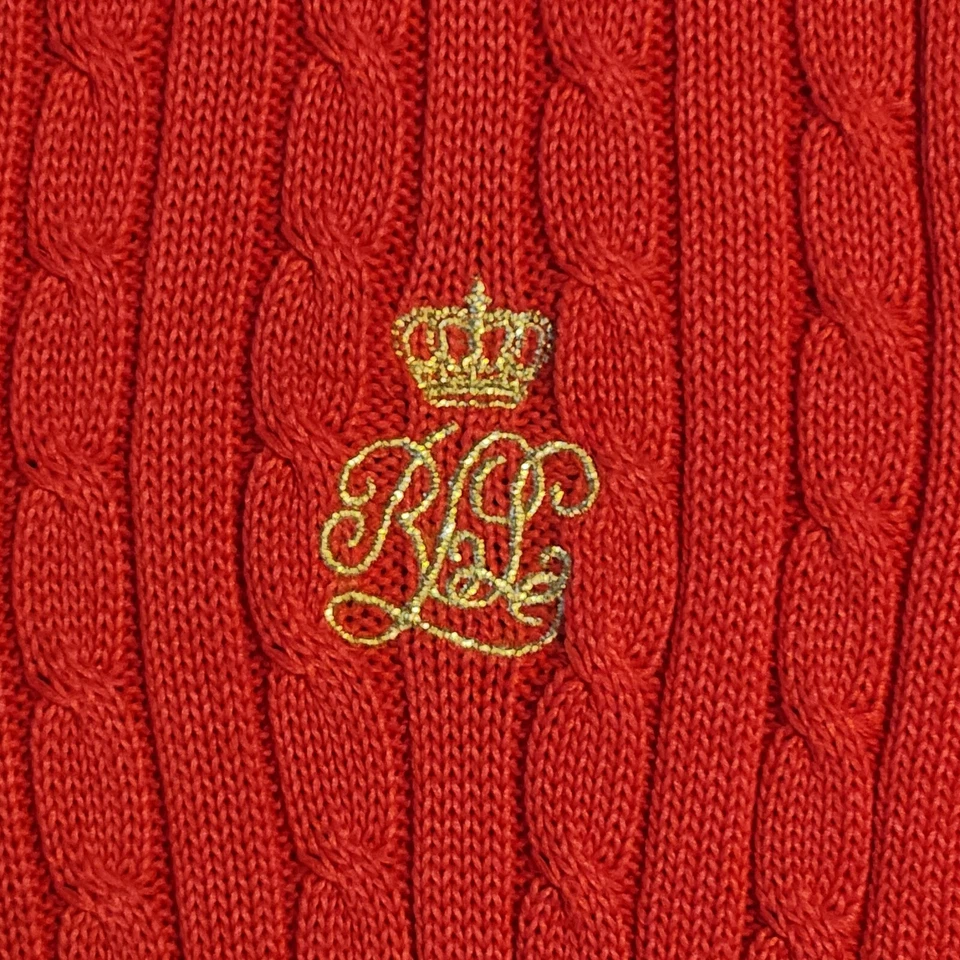 Кардиган LAUREN RALPH LAUREN большой ребристый кабель на молнии с длинным рукавом золотой логотип - Изображение 3 из 4