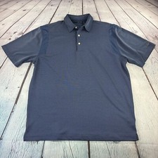 Greg Norman PlayDry Mens Blue Short Sleeve Golf Polo Shirt Sz XL