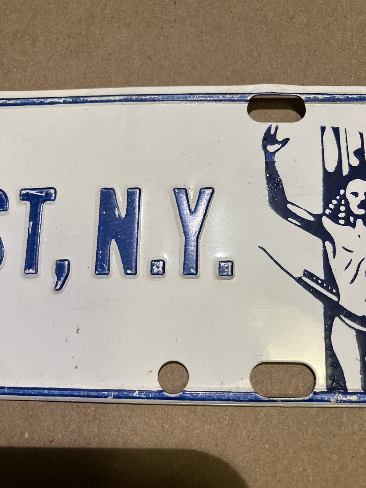 Vintage Painted Post, New York State License Plate Topper eBay
