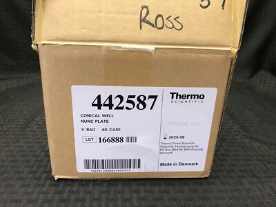 (50 Pc) THERMO 96-Well 300uL PP Culture Storage MicroPlates V-Bottom Non-Sterile