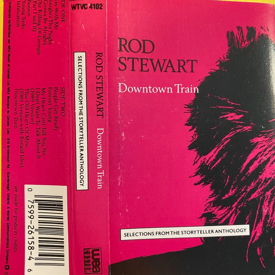 ROD STEWART Downtown Train CASSETTE TAPE - Image 3 of 4