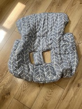 Grey Chevron Shopping Cart Cover for Baby, High Chair Cover for Restaurant