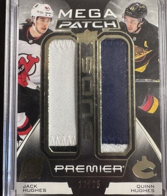 Upper Deck 2022-23 Premier Jack Hughes Quinn Hughes Mega Patch Duos PM2-HH 12/25