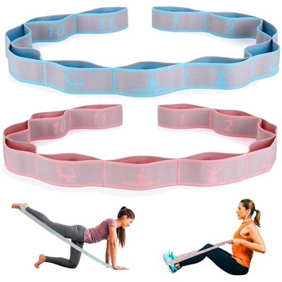 Elastischer Yoga-Dehnungsgurt mit Schlaufen, Stretchgurte für Physiotherapie,...
