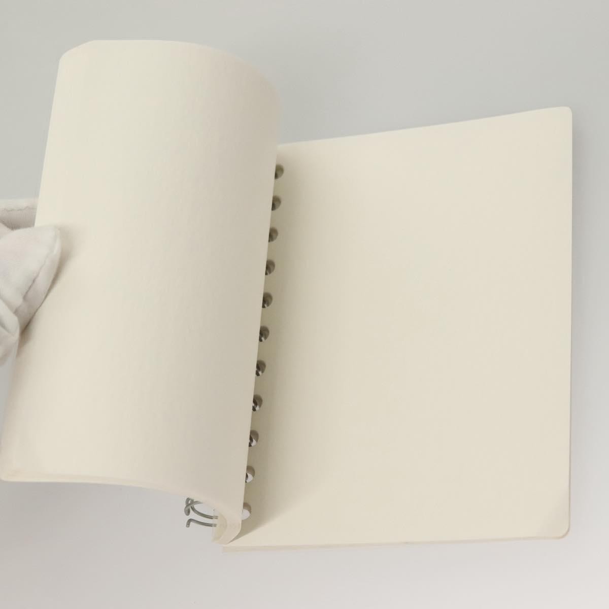 HERMES Yuris PM Day Planner Cover Leather Brown Silver Auth 133499