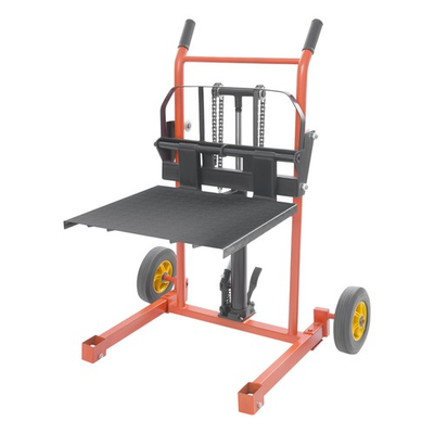 #ad 577lbs Hydraulic Material Lift Winch Stacker Adjustable 36in Pallet Dolly Lift $341.42